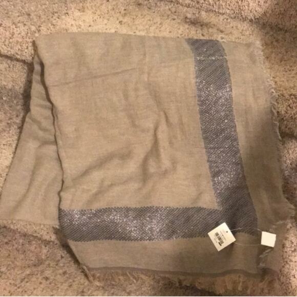 Paper source tan gray scarf NWT could be a mask - Picture 2 of 7